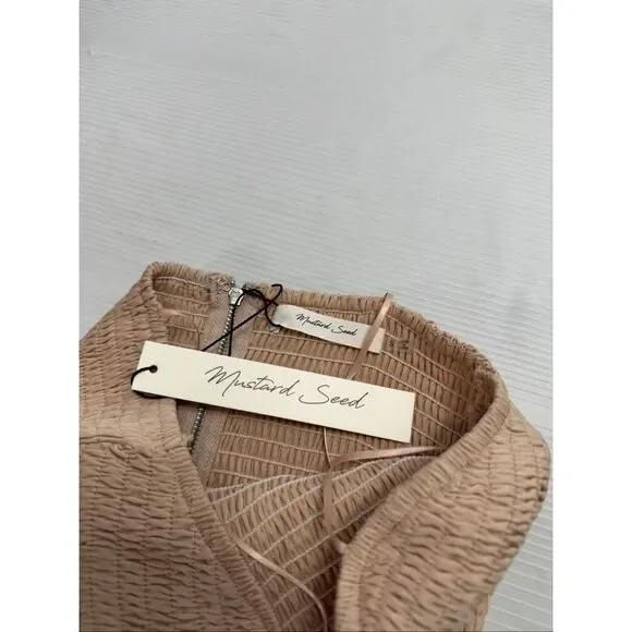 NWT Mustard Seed Strapless Champagne Cocktail Party Dress Size Small New - Picture 5 of 10